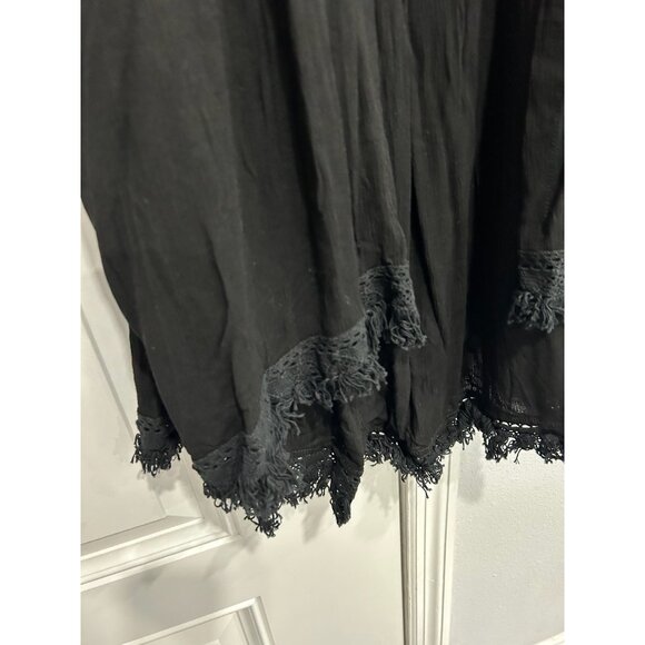 SweatyRocks NWT Black Lace Trim Kimono Open Cardigan Sz Medium Witchy Whimsygoth - Picture 5 of 11